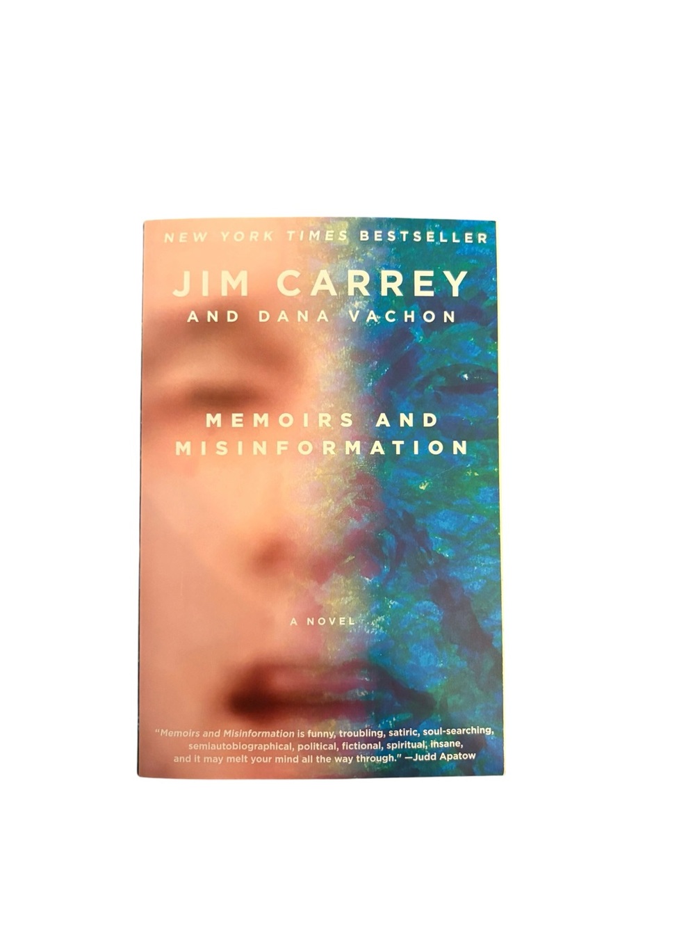 3/$20 Jim Carrey "Memoirs and Misinformation" Paperback - Blue & Peach Cover
